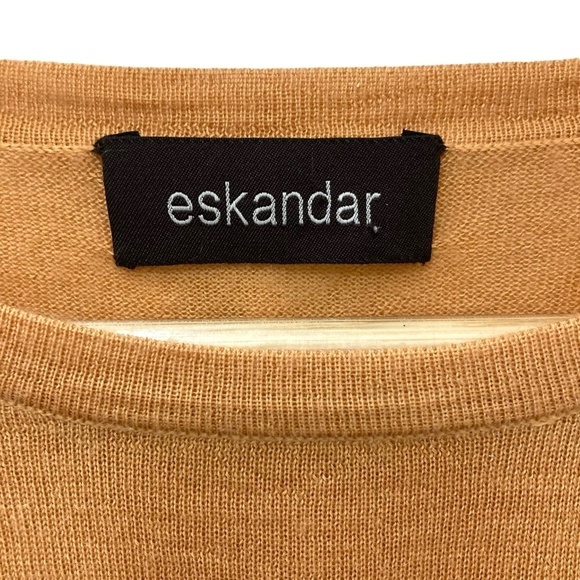 ESKANDAR Cashmere Silk Blend Oversized Crewneck Pullover Sweater Knit Top - Picture 2 of 8